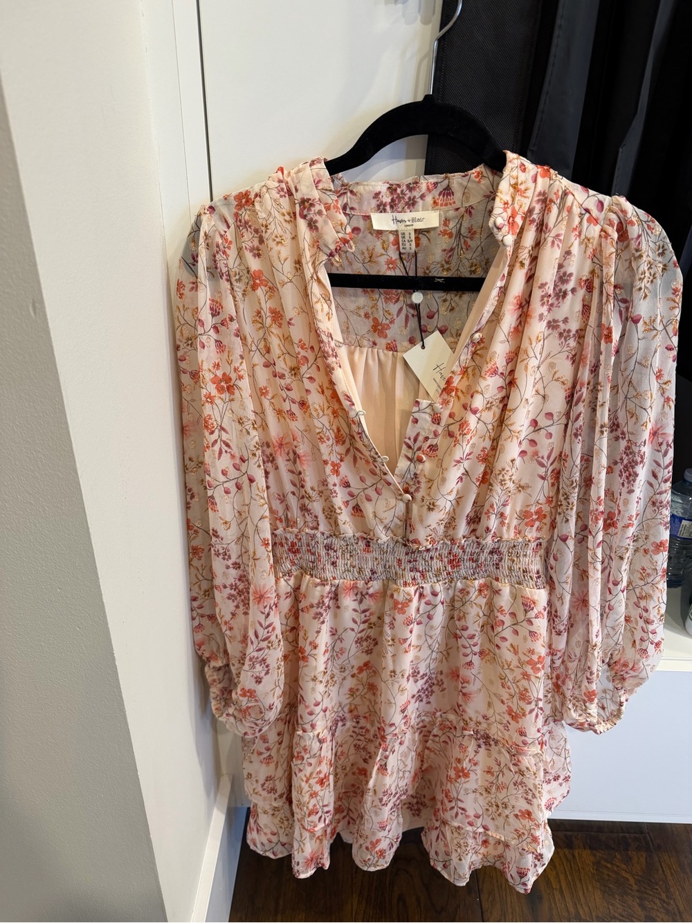 Floral Smocked-Waist Dress